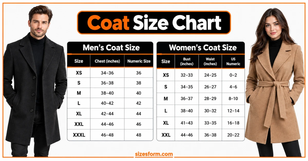 Coat Size Chart