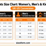 Garments Size Chart