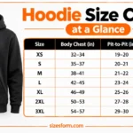 Hoodie Size Chart