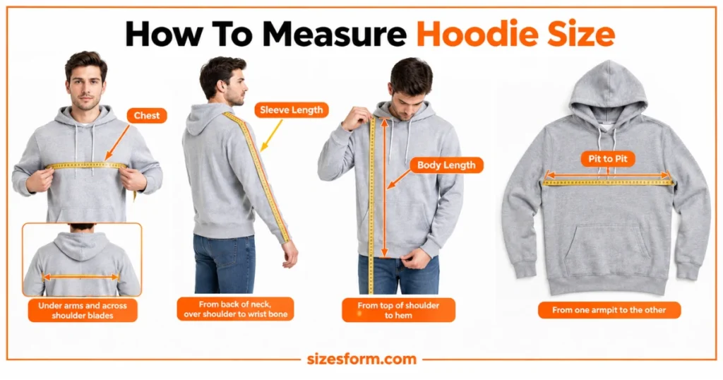 How To Measure Hoodie Size