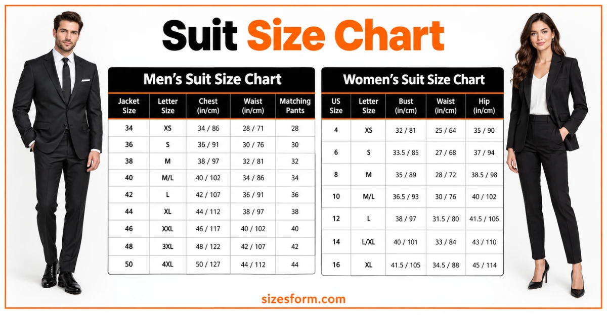 Suit Size Chart