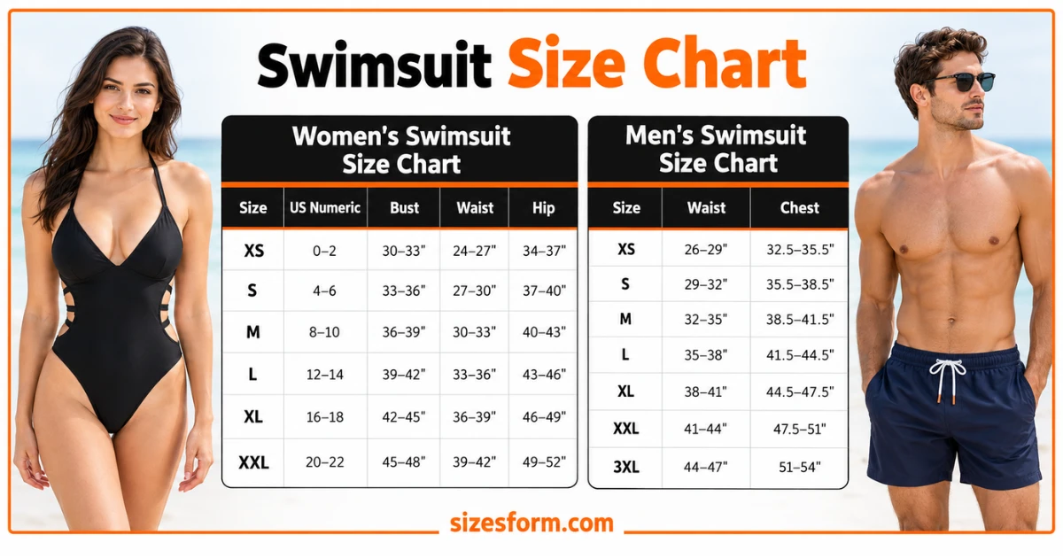 Swimsuit Size Charts