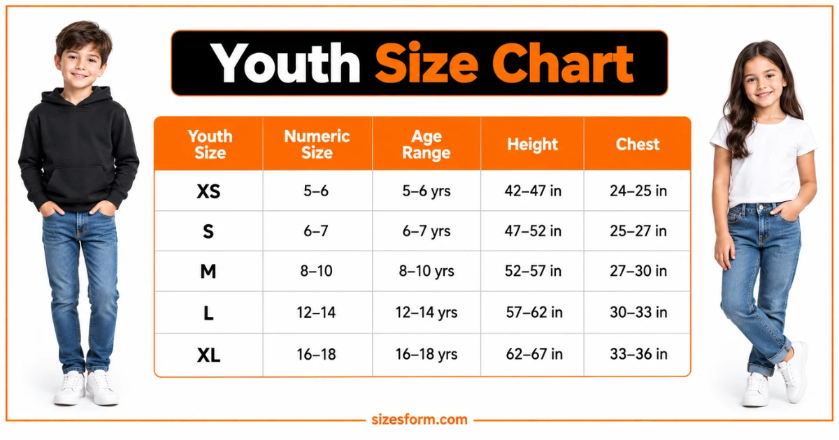 Youth Size Chart
