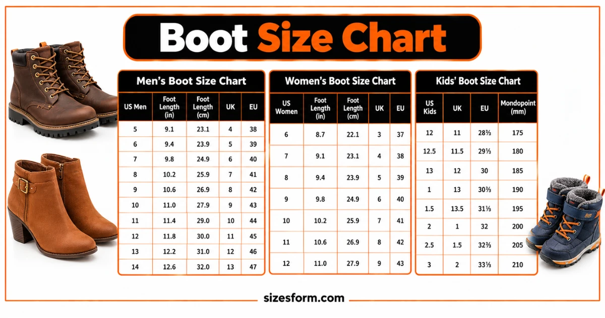 Boot Size Chart