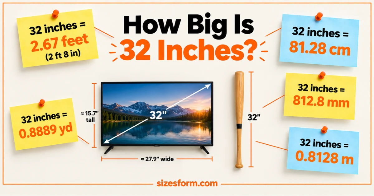 How Big Is 32 Inches