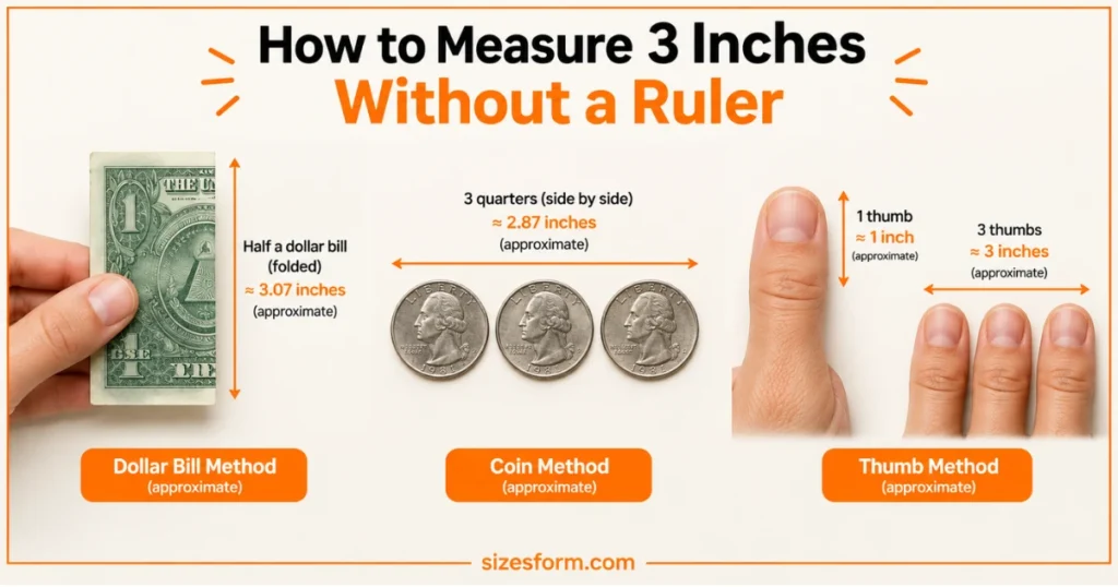 How to Measure 3 Inches Without a Ruler