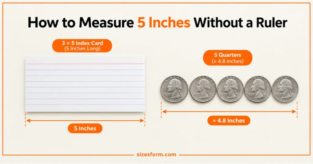 How to Measure 5 Inches Without a Ruler