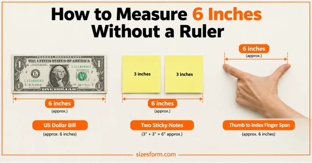 How to Measure 6 Inches Without a Ruler