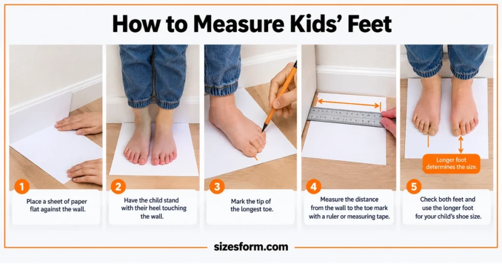 How to Measure Kids' Feet