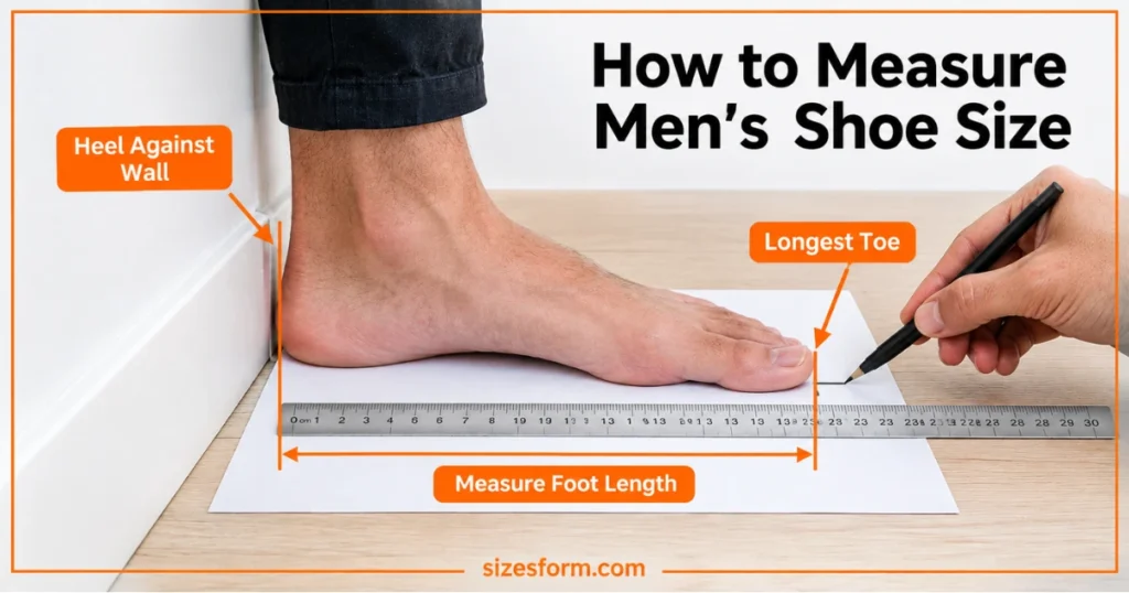 How to Measure Men's Shoe Size