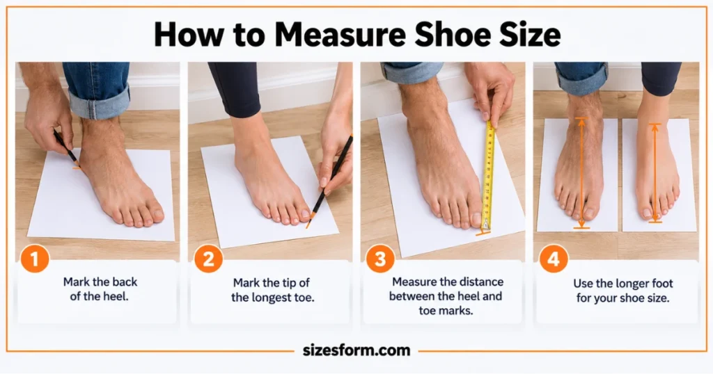 How To Measure Shoe Size At Home
