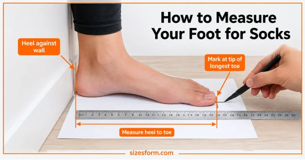 How to Measure Your Foot for Socks