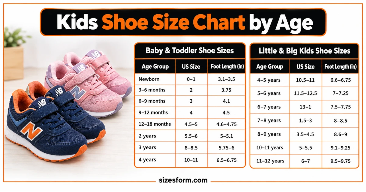 Kids Shoe Size Chart