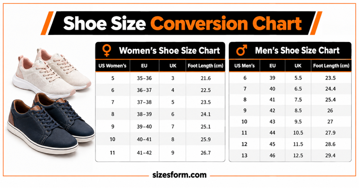 Shoe Size Conversion Chart